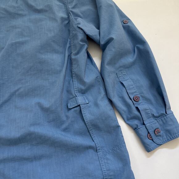 Vintage ExOfficio Shirt Mens Medium Button Up Roll Tab Vented Fishing Outdoors - Picture 6 of 10